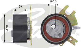 GATES T43089 - Tensioner Pulley, timing belt car-mod.net