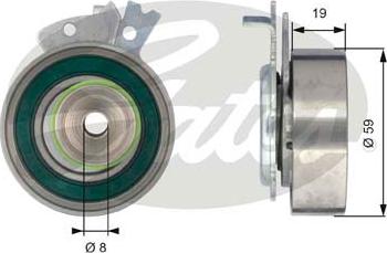 GATES T43038 - Tensioner Pulley, timing belt car-mod.net