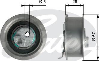 GATES T43237 - Tensioner Pulley, timing belt car-mod.net