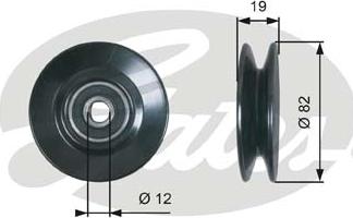 GATES T36606 - Deflection / Guide Pulley, V-belt car-mod.net