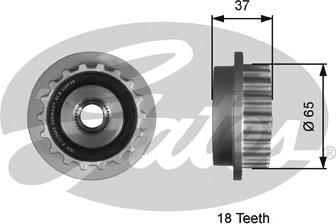 GATES T36179 - Pulley, alternator, freewheel clutch car-mod.net
