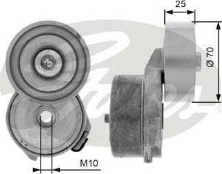 GATES T38656 - Belt Tensioner, v-ribbed belt car-mod.net