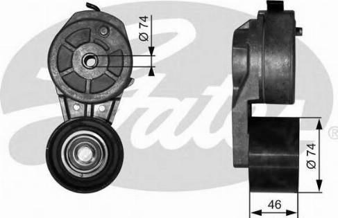 GATES T38651 - Belt Tensioner, v-ribbed belt car-mod.net