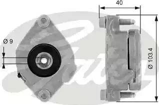 GATES T38147 - Belt Tensioner, v-ribbed belt car-mod.net