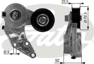 GATES T38377 - Belt Tensioner, v-ribbed belt car-mod.net
