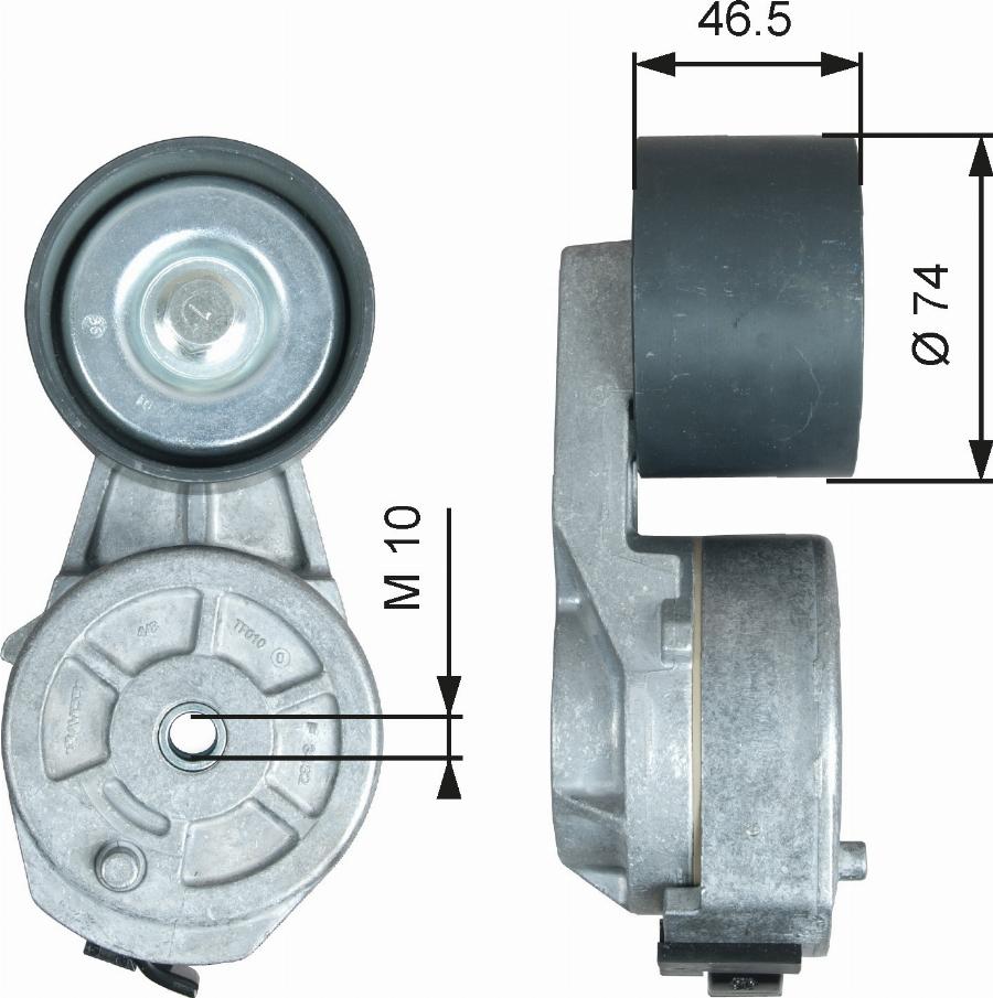 GATES T38729 - Belt Tensioner, v-ribbed belt car-mod.net
