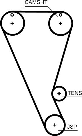 GATES T372HOB - Timing Belt car-mod.net