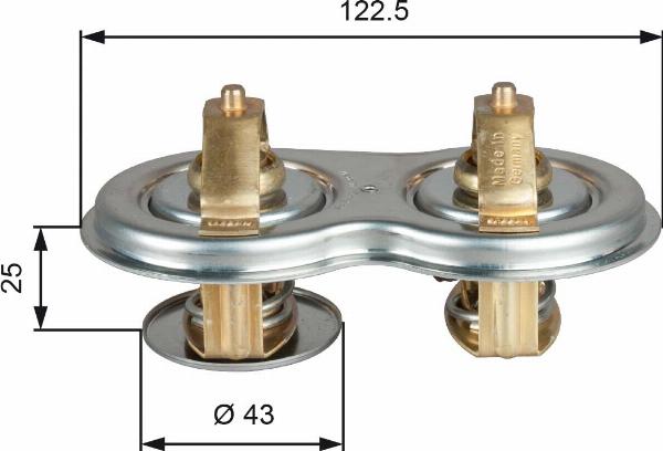 GATES TH52180/87G1 - Coolant thermostat / housing car-mod.net