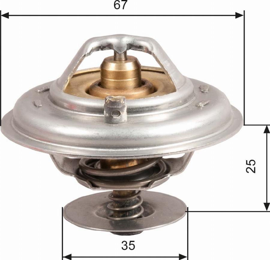 GATES TH14380G1 - Coolant thermostat / housing car-mod.net