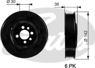 GATES TVD1009 - Belt Pulley, crankshaft car-mod.net