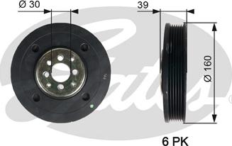 GATES TVD1004 - Belt Pulley, crankshaft car-mod.net