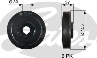 GATES TVD1006 - Belt Pulley, crankshaft car-mod.net