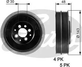 GATES TVD1015 - Belt Pulley, crankshaft car-mod.net