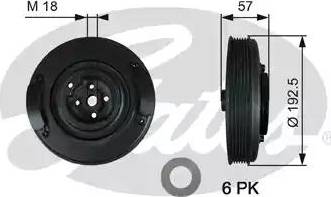 GATES TVD1033 - Belt Pulley, crankshaft car-mod.net