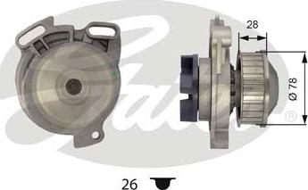 GATES WP0020 - Water Pump car-mod.net