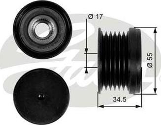 GATES OAP7090 - Pulley, alternator, freewheel clutch car-mod.net