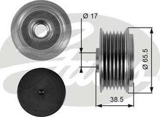 GATES OAP7085 - Pulley, alternator, freewheel clutch car-mod.net