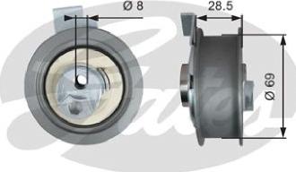 GATES T43242 - Tensioner, timing belt car-mod.net