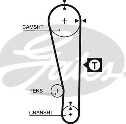 GATES T1039 - Timing Belt car-mod.net