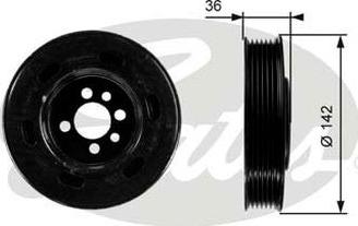 GATES TVD1009 - Belt Pulley, crankshaft car-mod.net