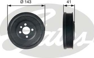 GATES TVD1001 - Belt Pulley, crankshaft car-mod.net