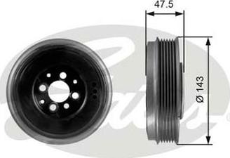 GATES TVD1003 - Belt Pulley, crankshaft car-mod.net