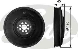 GATES TVD1034 - Belt Pulley, crankshaft car-mod.net