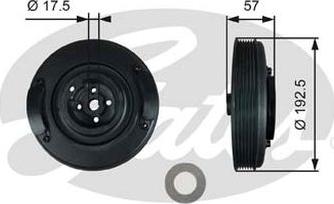 GATES TVD1033 - Belt Pulley, crankshaft car-mod.net