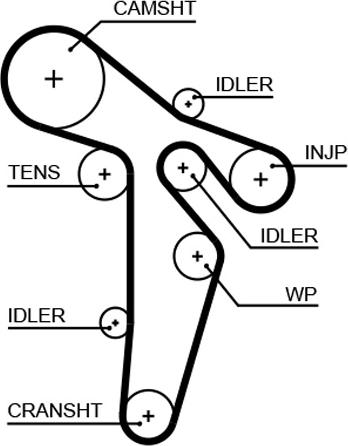 GATES T342 - Timing Belt car-mod.net