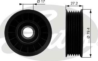GATES T38009 - Pulley, v-ribbed belt car-mod.net