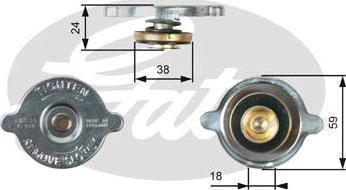 GATES RC115 - Sealing Cap, radiator car-mod.net