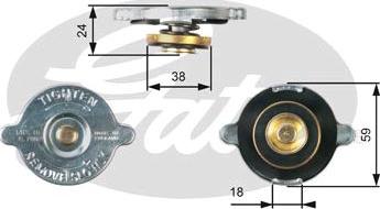 GATES RC111 - Sealing Cap, radiator car-mod.net