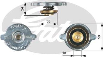 GATES RC113 - Sealing Cap, radiator car-mod.net