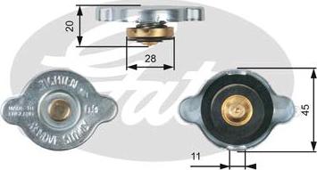 GATES RC124 - Sealing Cap, radiator car-mod.net
