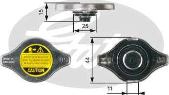 GATES RC127 - Sealing Cap, radiator car-mod.net