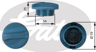 GATES RC205 - Sealing Cap, coolant tank car-mod.net