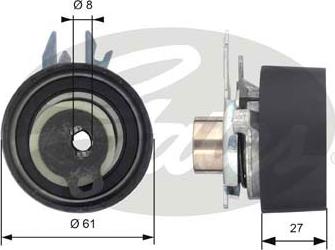 GATES T43090 - Tensioner Pulley, timing belt car-mod.net