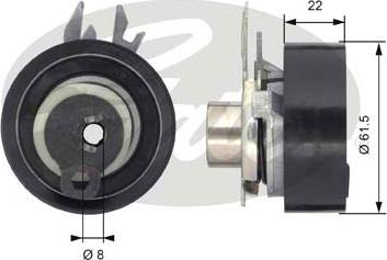 GATES T43046 - Tensioner Pulley, timing belt car-mod.net