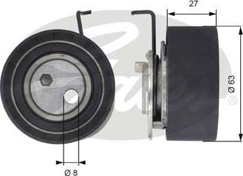 GATES T43037 - Tensioner Pulley, timing belt car-mod.net