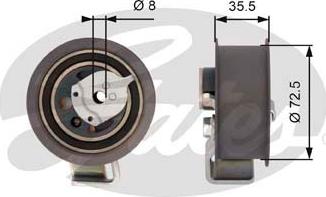 GATES T43020 - Tensioner Pulley, timing belt car-mod.net