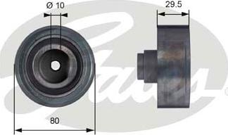 GATES T42050 - Deflection / Guide Pulley, timing belt car-mod.net