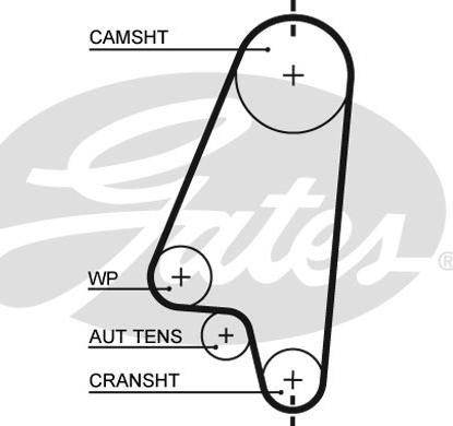 GATES T1041 - Timing Belt car-mod.net