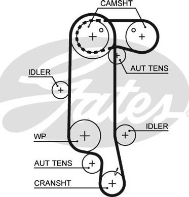GATES T1073 - Timing Belt car-mod.net