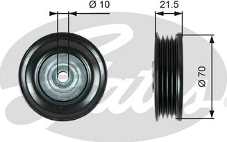 GATES T36747 - Pulley, v-ribbed belt car-mod.net