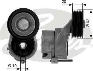 GATES T38450 - Belt Tensioner, v-ribbed belt car-mod.net