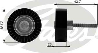 GATES T38054 - Pulley, v-ribbed belt car-mod.net