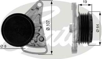GATES T38068 - Belt Tensioner, v-ribbed belt car-mod.net