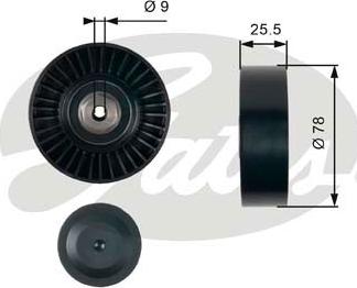 GATES T38087 - Pulley, v-ribbed belt car-mod.net