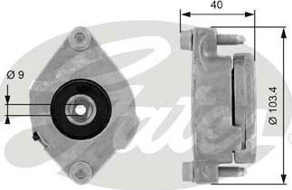 GATES T38147 - Belt Tensioner, v-ribbed belt car-mod.net