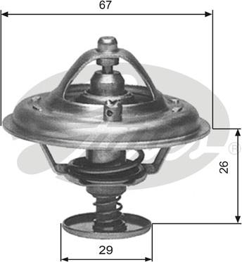 GATES TH09180G1 - Coolant thermostat / housing car-mod.net